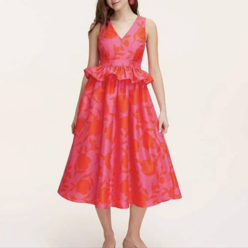 Kate Spade Classic Rose Midi Dress - Picture 4 of 5